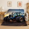 Classic Tractor Car Scenery Flannel Blanket Soft Throw Blanket for Bedroom Living Room Bed Travel Camping Picnic Nap Cover Gift