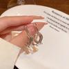 Curved Wave Silver Earrings Earrings Popular Personality Simple Cold Wind Irregular Circle Women's Niche Earrings