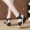 Summer Womens Casual Sandals With Thick Sole And Velcro Closure For Comfort And Height