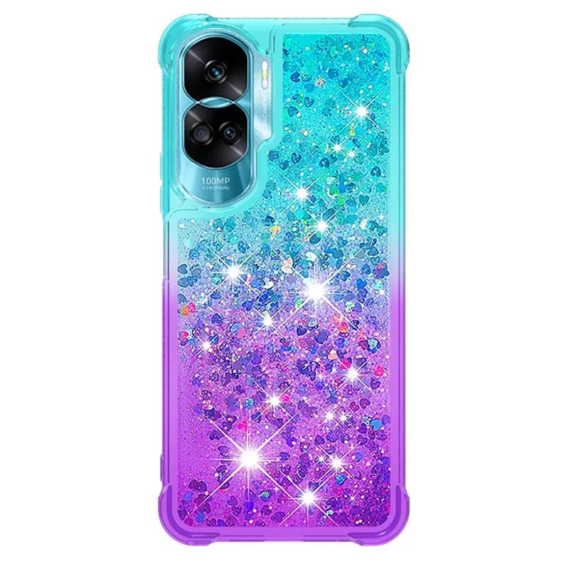 For Honor 90 Lite Case Cartoon Painted Pattern Quicksand Liquid Cover For Huawei Honor 90 Lite Honor90 90Lite Phone Case Fundas