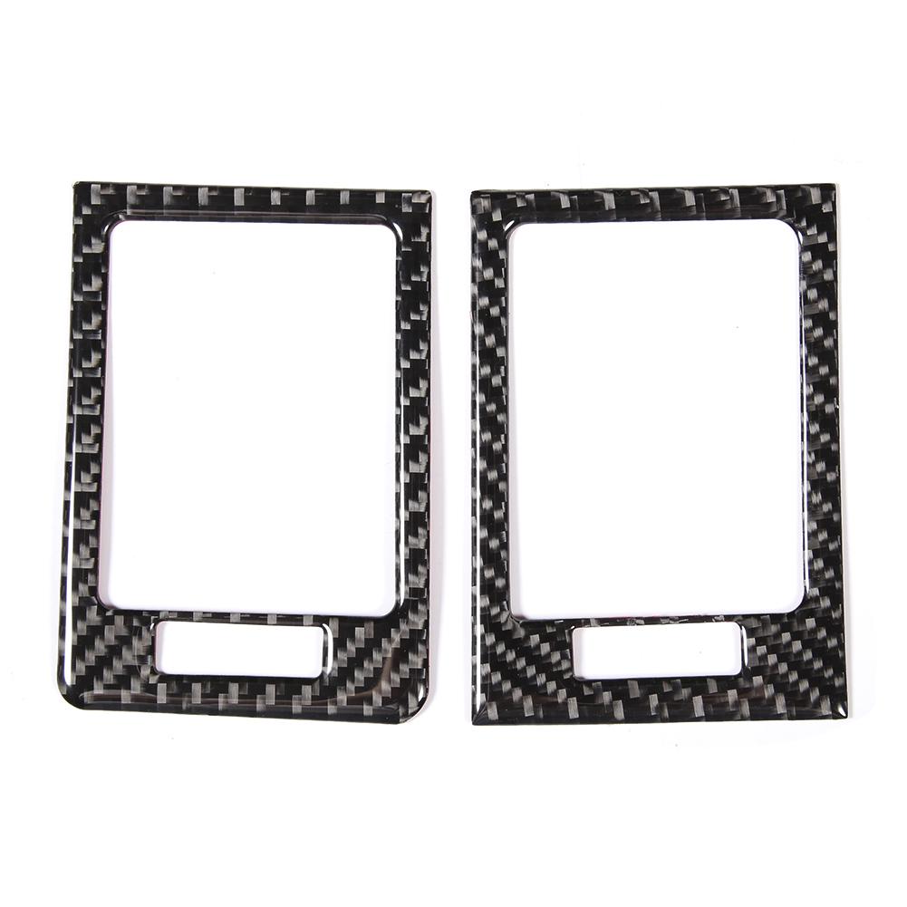 2 Pcs Control Panel Vent Trim Soft Carbon Fiber Air Outlet Cover Fit for Mercedes W204 05 12