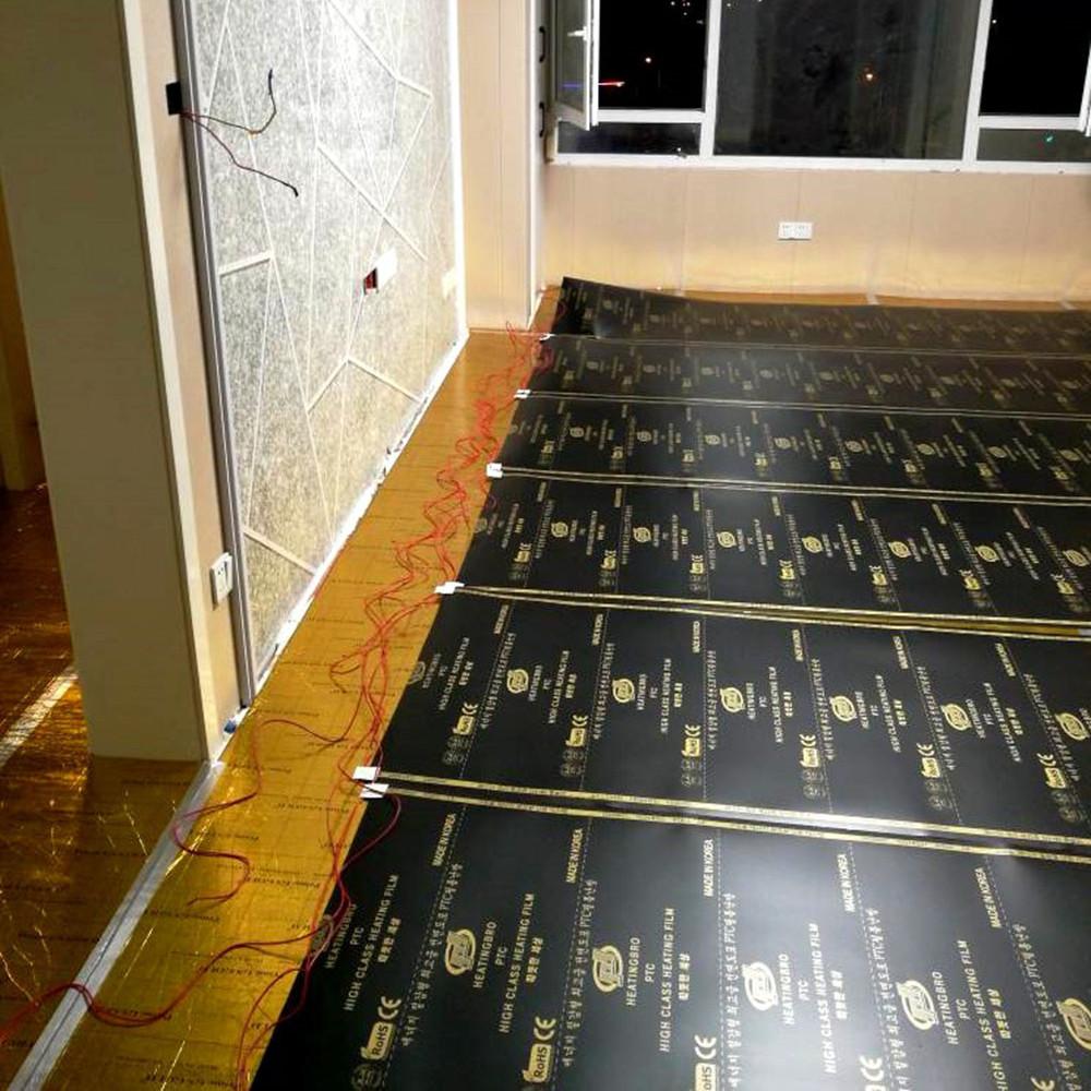 5~50m2 Graphene PTC Heating Film 50cm Width Korea Energy Saving Infrared Electric Warm Floor Mat