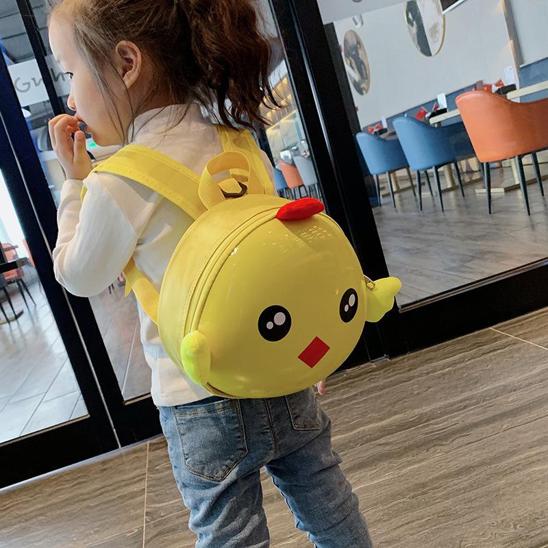 Cute Cartoon Pig Children's Backpack Stylish PVC Eggshell Kindergarten Schoolbags for Boys and Girls Preschool Student Book Bag