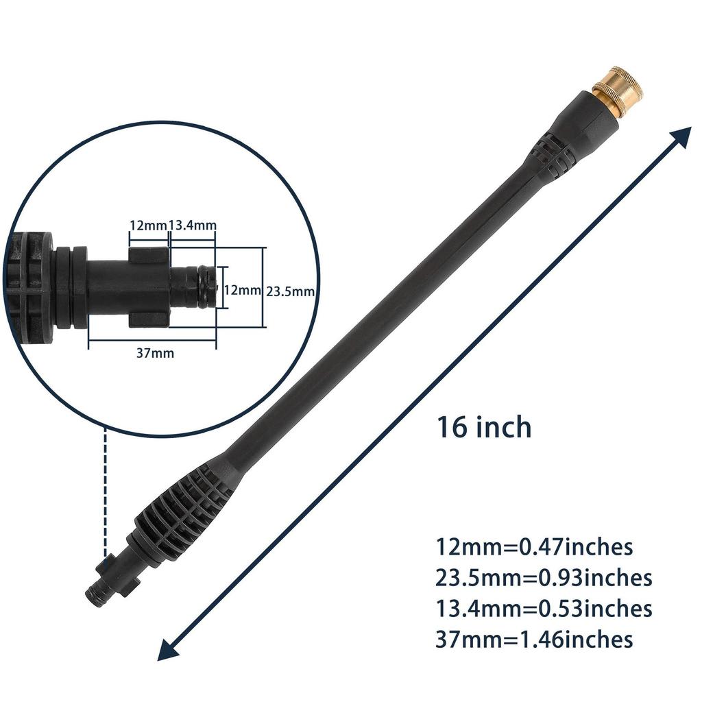 Pistol cu presiune înaltă pentru spălarea mașinilor, M22, compatibil cu pistoalele de pulverizare Bosch, 4000 PSI