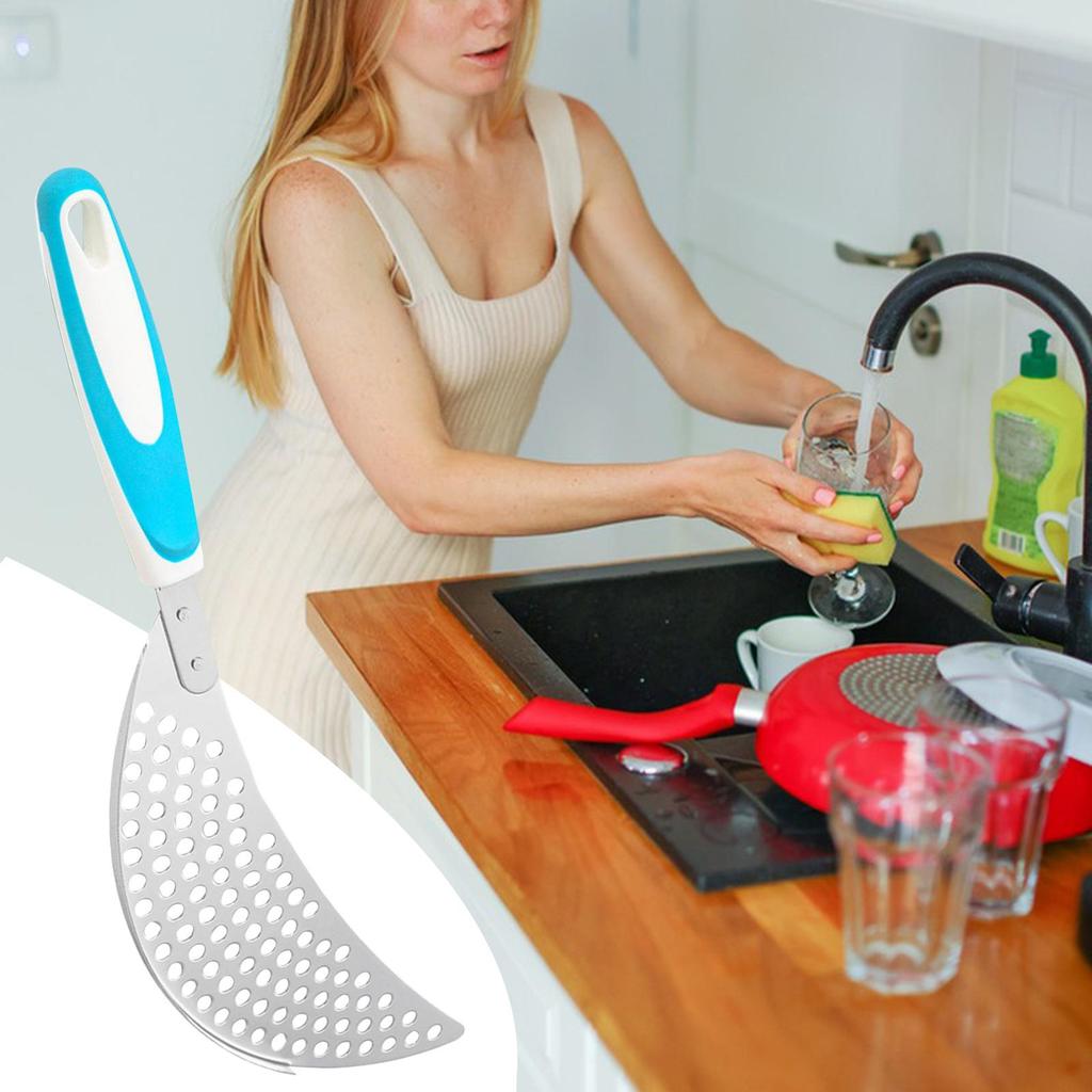Strainer Spoon Stainless Steel Scoop Colander Scoop Dishwasher Safe Drainer Draining Tool For Cooking Frying Kitchen Restaurant