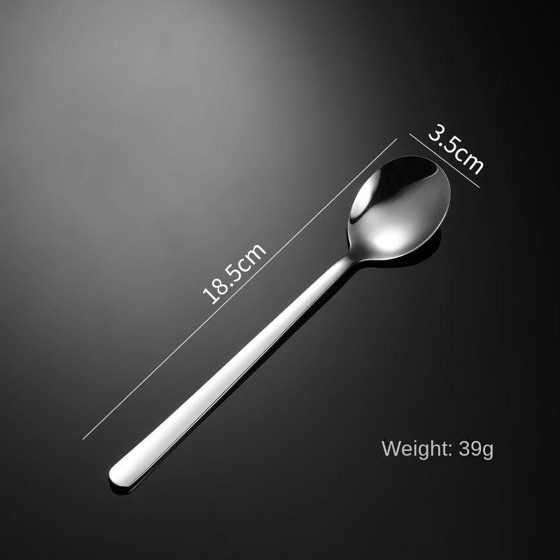 HANYANG 304 Edelstahllöffel, Messer, Gabel, Löffel, westliches Geschirr, Ruyi, mehrere Spezifikationen, langer Eislöffel, Dessert-Shop, öffentlicher Löffel