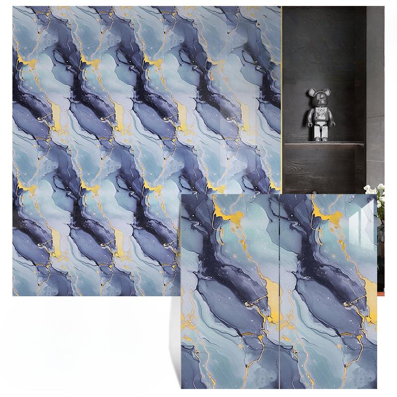 600mm×300mm Marmor Küchen Ölfest Folie Herd Wasserdicht Feuchtigkeitsbeständig Selbstklebende Tapete Arbeitsplatte Schrank Renovierung Fliesenaufkleber