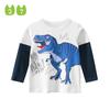 27Kids Spring and Autumn Long-Sleeved Fake Two-Piece Dinosaur Children's Clothing