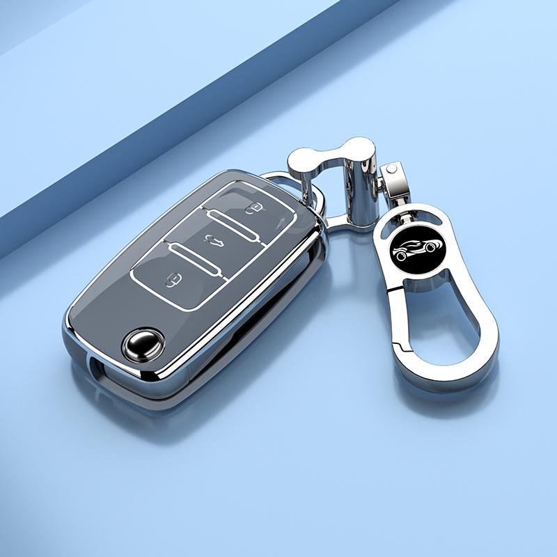 Fashion TPU Car Key Case Cover for VW Volkswagen Polo Tiguan Passat B5 B6 B7 Golf 4 5 6 MK6 Jetta Lavida for Skoda Octavia