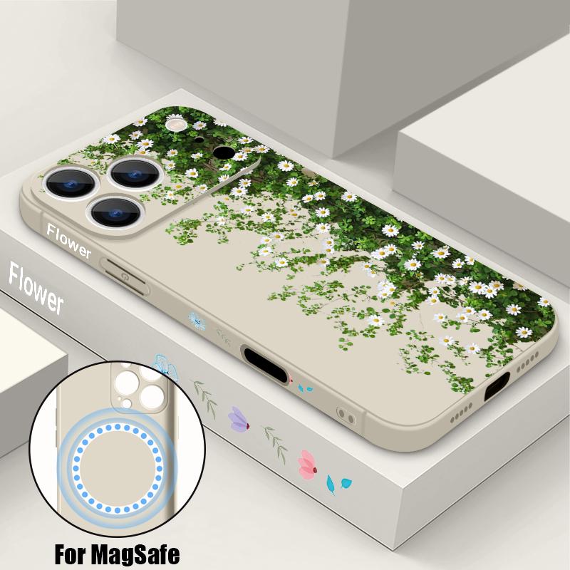 

Colorful Little Flowers Case For iPhone 17 Pro Max iPhone 16 15 14 13 Pro Max Magnetic For Magsafe Soft Silicone Phone Back Cover iPhone 13 Pro