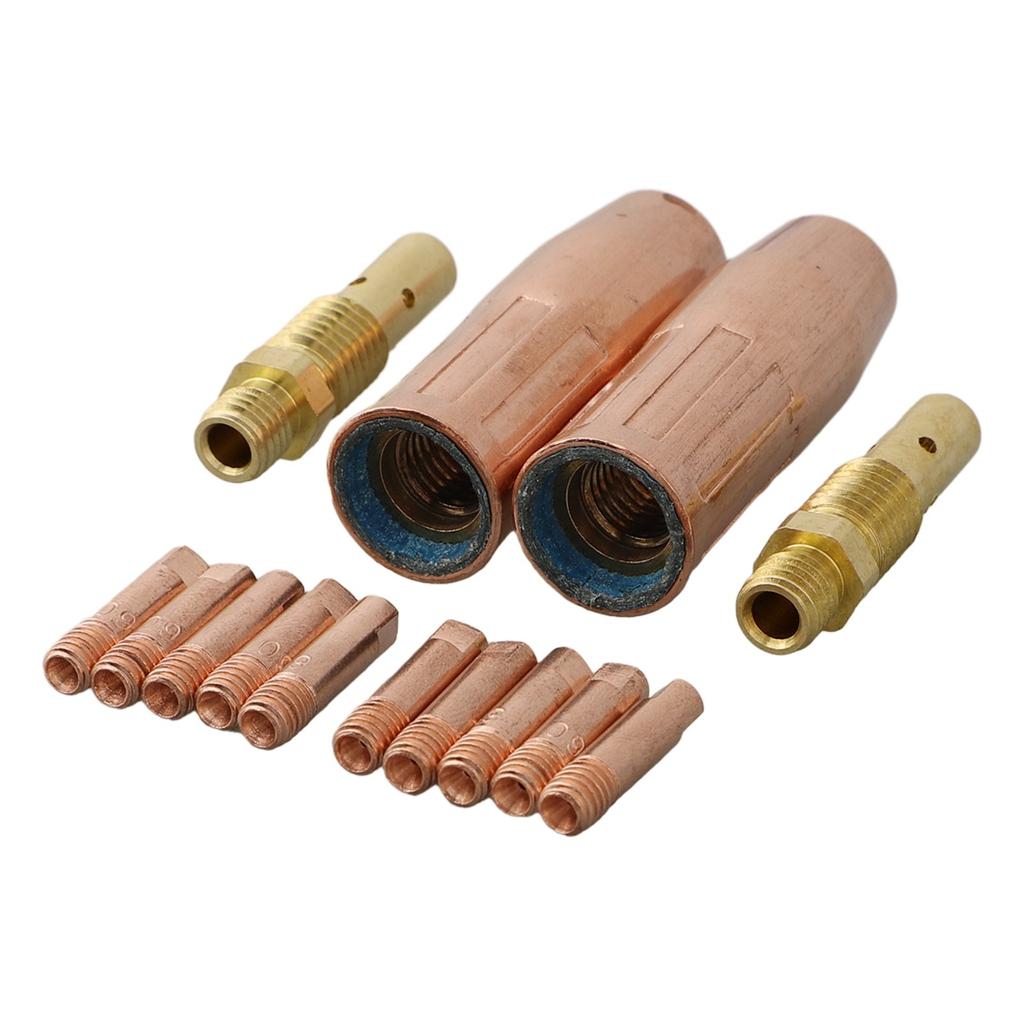 14pcs 0.035" MIG Welding for 100L Contact Tip Gas Diffuer Nozzle For M3