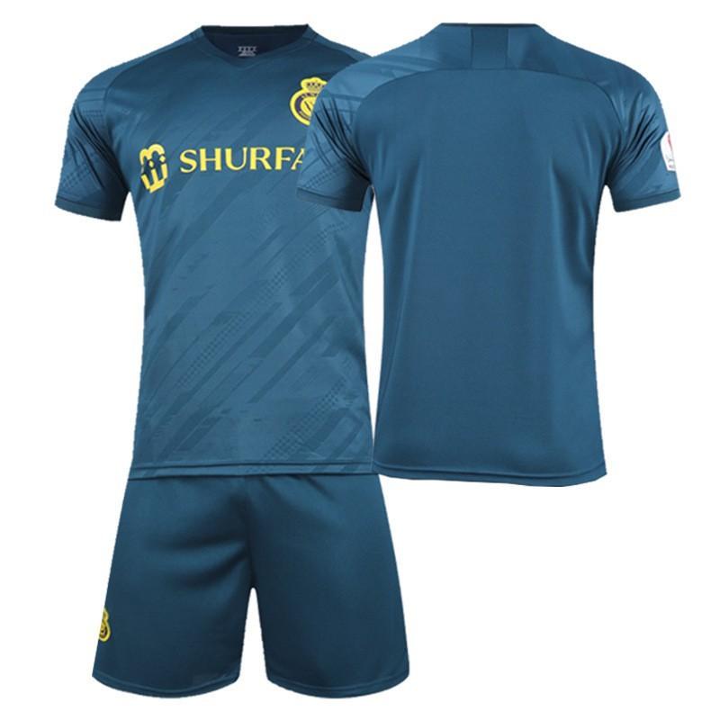 2023-24 Saudi-Liga Riyadh Victory Auswärts-Trikot Nr. 7 C Ronaldo Kurzarm Fußballmannschaft Uniform Kinder Set