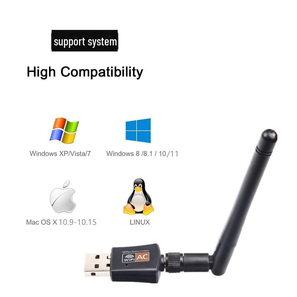600M Dual-Band USB Wireless Network Card 2.4G/5.8G WiFi Receiver & Transmitter