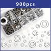 900-Piece 304 Stainless Steel Flat Washer Set M2-M12