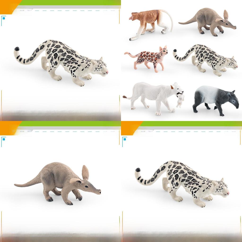 Wild Animal Pvc Model Set With Static Animal Figurines For Collector Display