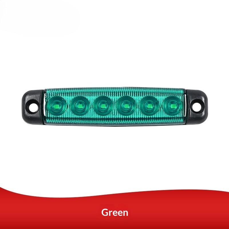24V 6 Led Side Marker Lights Car External Lights Warning Tail Light Signal Brake Lamps For Truck Trailer Lorry Bus