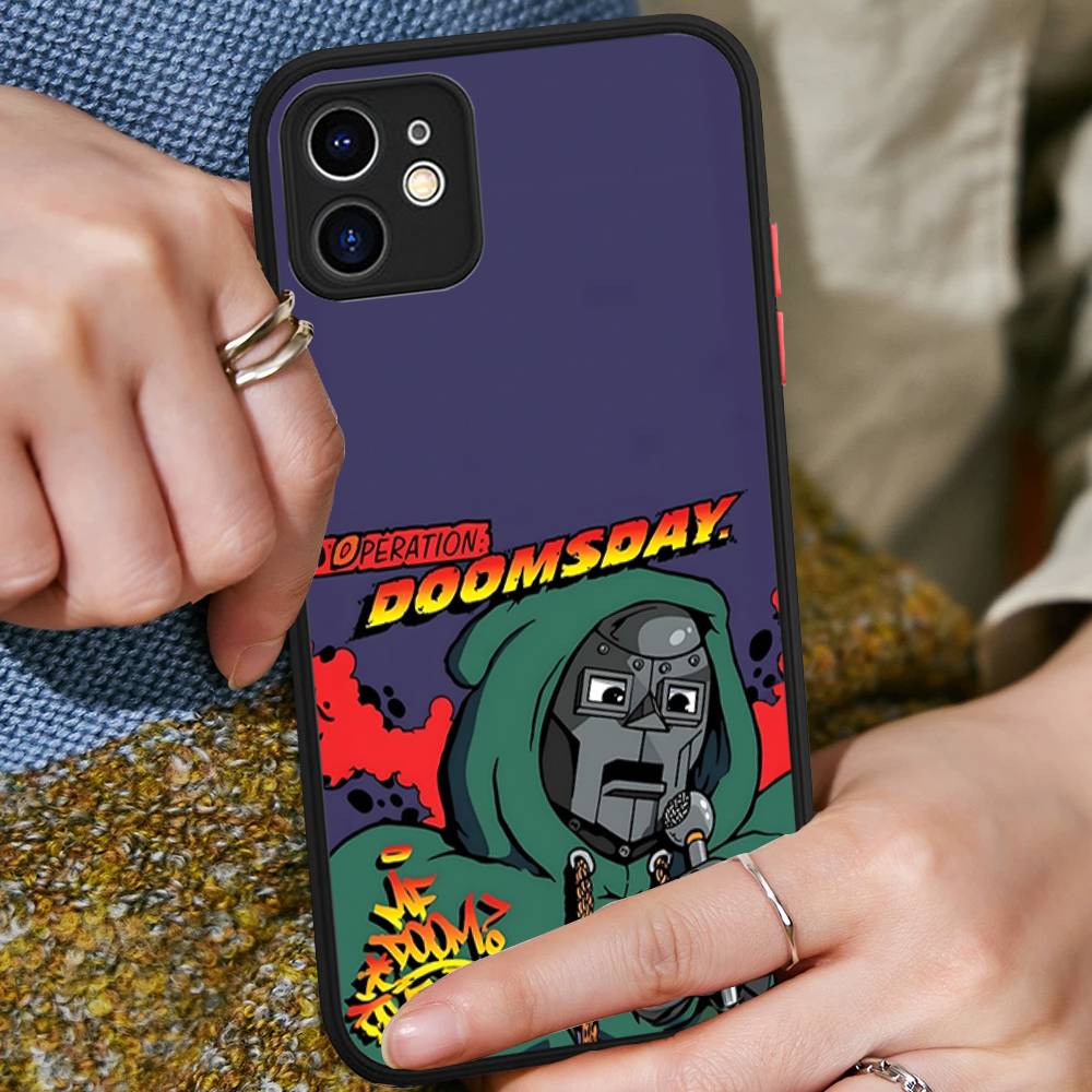 M-MF Rapper D-DOOM For IPhone 15 16 Pro Max 11 12 13 14 XS XR X Plus 16E Matte Translucent Phone Cover