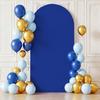 Decor Partidă Fundal Elastic Culoare Solidă în Formă de U - Husă din Material Arcadă Semi-Circulară de Exterior