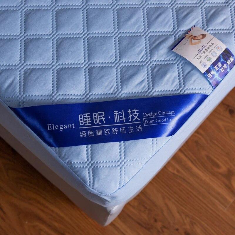 Waterproof Fitted Sheet Solid Color Mattress Cover Single Bed Double Bed Elderly and Children Mattress Protective Cover200*220