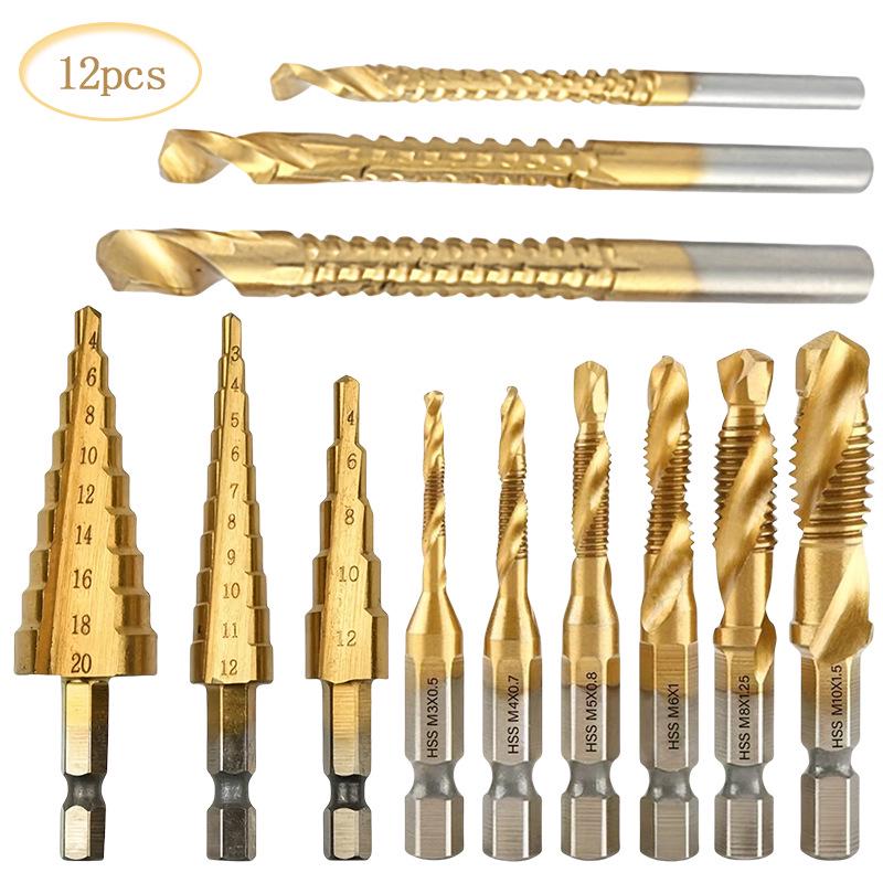 Serrated Step Drill & Tap Set - Inch/Metric Sizes