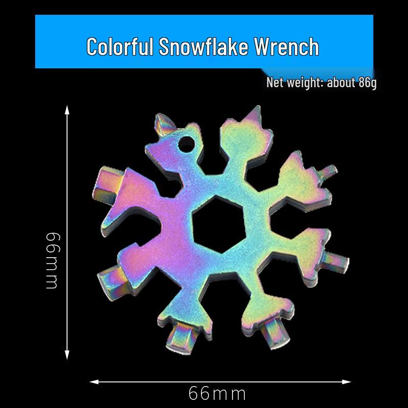 24-in-1 Multifunctional Alloy Steel Snowflake Wrench & Hex Key Finger Spinner Tool