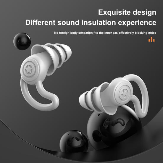 1 Pair Swimming Ear Plugs Noise Reduction High Elasticity Hearing Protection Ergonomic Fit Sleeping Earplugs Water Sports Supplies