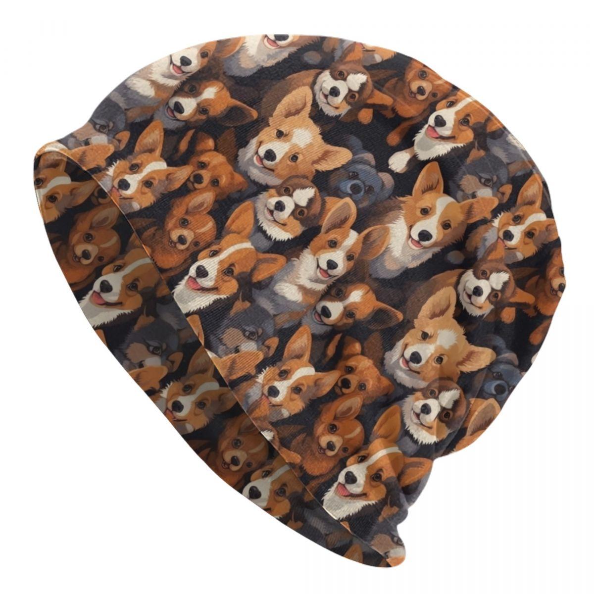 

Custom Cute Pet Dog Corgi Bonnet Hat Knitting Hats Unisex WoUnisex Hip Hop Unisex Warm Winter Skullies Beanies Caps Beanies Cap