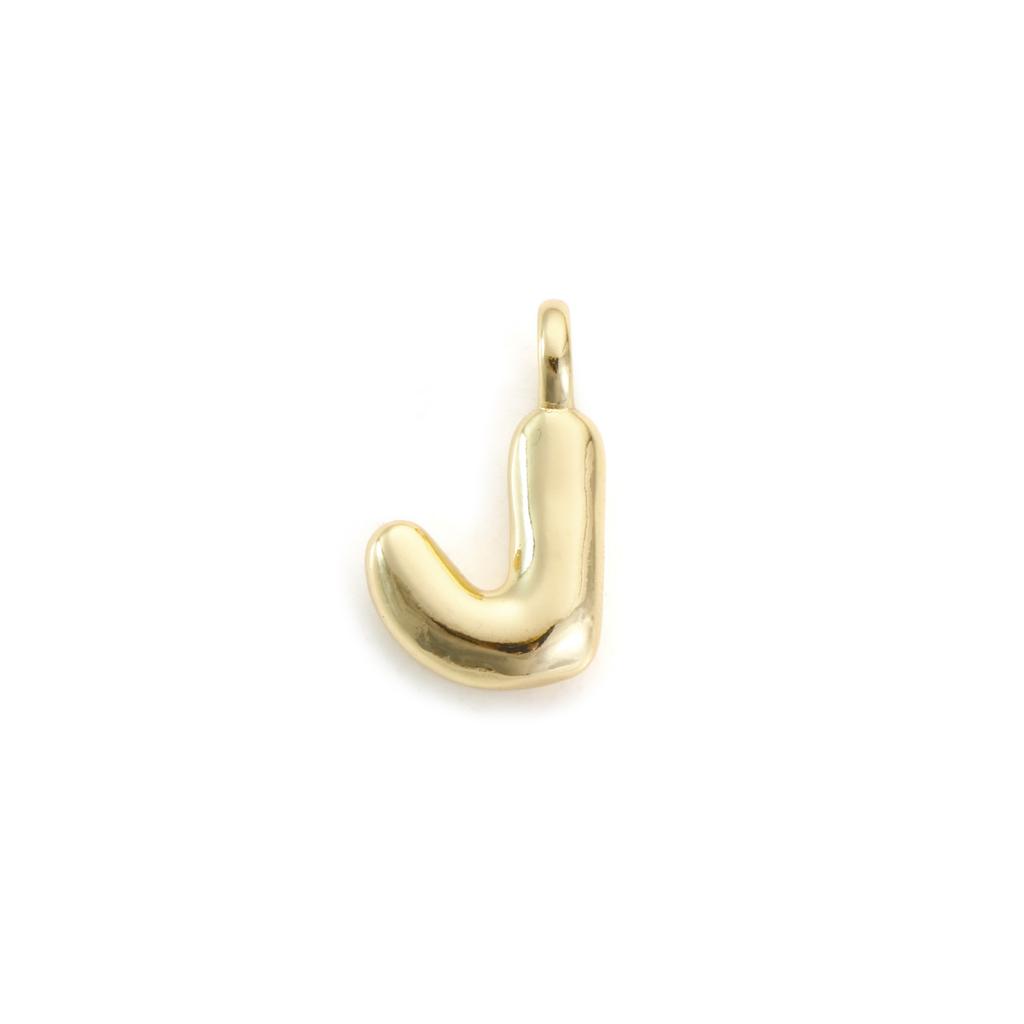 1 Stück Messing Charms Buchstabe Großbuchstaben Initialen "A-Z" 18K Echtsilber Vergoldet Anhänger Personalisierter Schmuckherstellung Zubehör