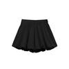 Women's High-Waist Lantern Culotte Shorts - Summer Tulip Skirt Pants, Black/White