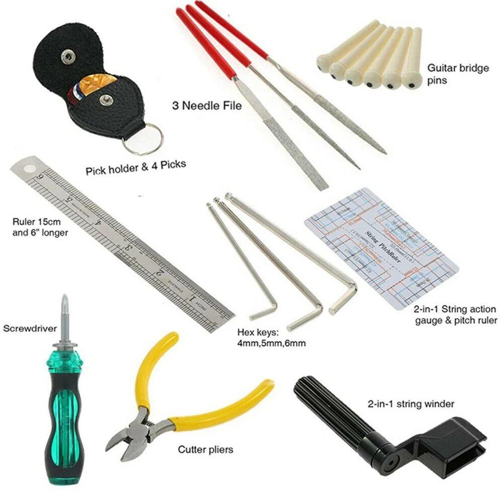 26pcs/set with Carry Bag Guitar Repairing Tool Kit  for Ukulele Luthier Banjo