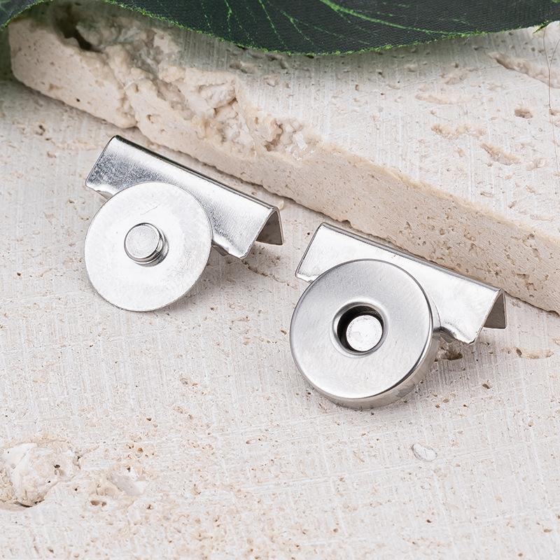 Bag Snap Buttons Metal Seamless Magnetic Buckle Clasp For Tote Bags Clothing And Diy Crafts No-Sewing Clip Closures Set