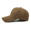 Corduroy Cap Letter Embroidery Baseball Cap for Men Women Outdoor Cap