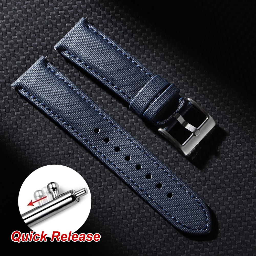 18/20/22mm Sailcloth Straps for Omega for Blancpain for Seiko Diver Watches Men Women Nylon Quick Release Waterproof Watch Bands