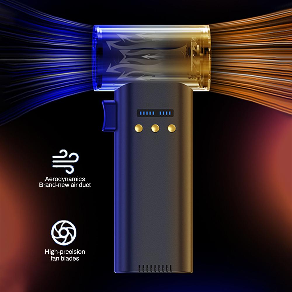 Mini Handheld Turbo Jet Fan 990000RPM Powerful Air Blower Compressed Air Duster for Car Dryer/PC/Home-Industrial Duct Blower Dry