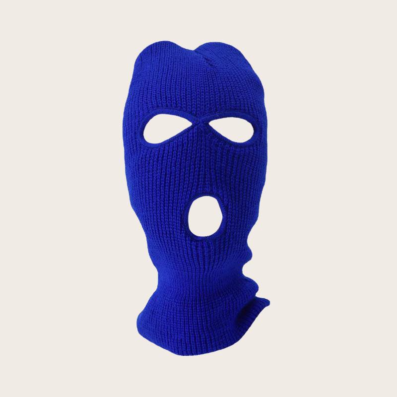 2026 New Black White 3 Hole Full Face Ski Mask Balaclava for Men Women Army Tactical CS Windproof Knit Beanies Winter Warm Caps
