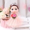 Movable Big Eyes Princess BJD Doll Korean Makeup Look Wedding Dress Mini Girl Toy  Birthday Gift