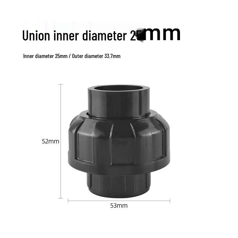 UPVC Fish Tank Plumbing Fittings: Hard Water Pipe Connector & Elbow Tee (Black)