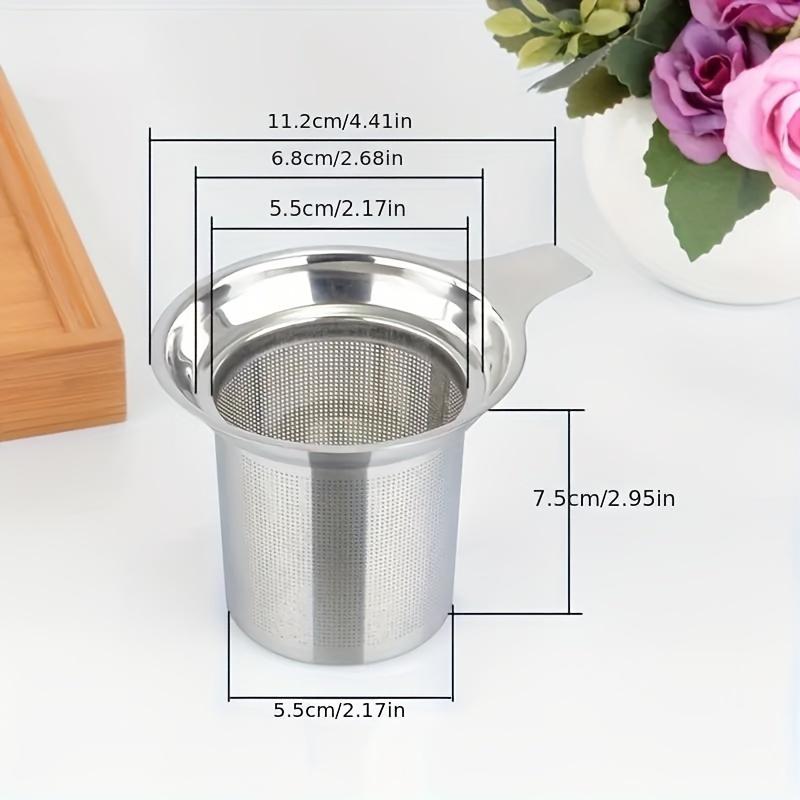 1 peça Peneira de Chá de Aço Inoxidável Resistente com Malha Fina-Infusor de Chá Lavável na Máquina de Lavar Louça, Coador de Especiarias e Ervas, Filtro de Cozinha Fácil de Limpar para Chá a Granel