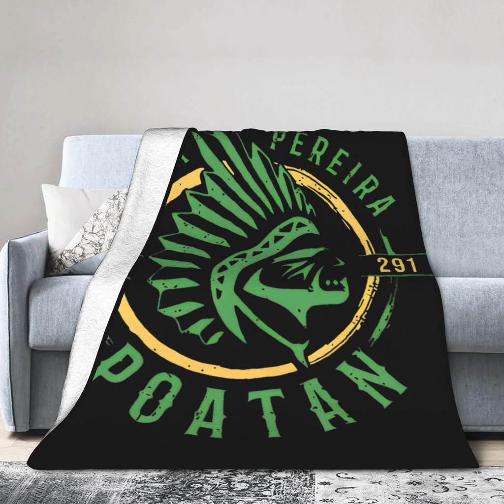Chama Poatan Alex Pereira Fashion Blanket Cover Fighting Boxing Flannel Throw Fashion Blankets Home Couch Lightweight Bedspreads Multifuncti