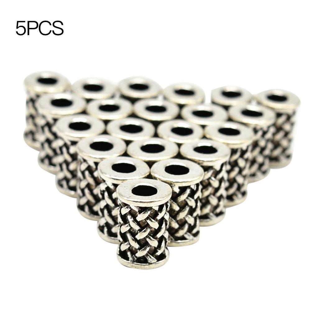 5pcs Vintage Style Beard Hair Beads Bracelet Pendant Necklace DIY Beads Jewelry Craft Accessory