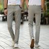 Men Summer Slim Thin Cotton Linen Trousers For Youth Straight Cotton Linen Leg Casual Pants