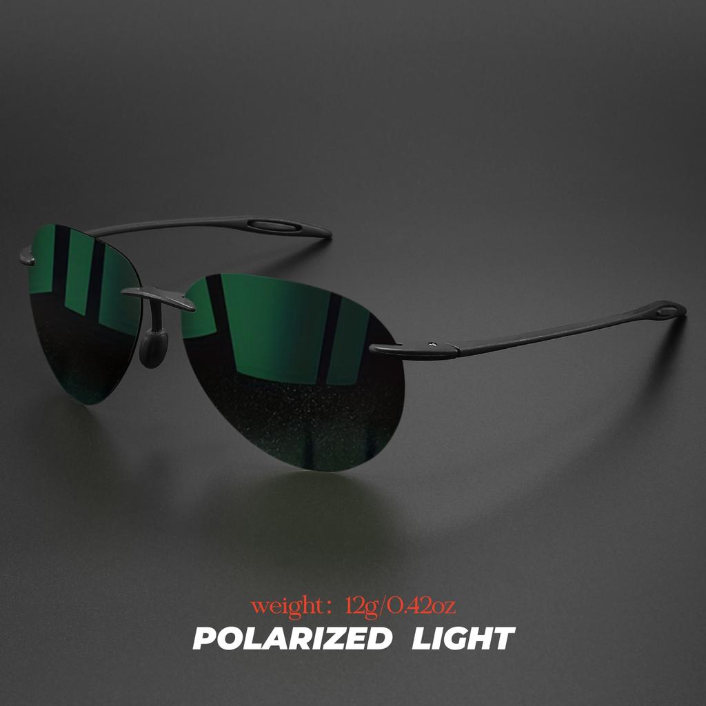 Ultra lehké 12g TR90 Bezrámové Polarizační Pilotky - Flexibilní & Pohodlné Unisex pro Řízení, Rybaření, Venkovní