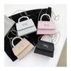 Pink Tote Bowknot Bags Women Single Shoulder Crossbody Bags Niche Fashion Cute Small Square Bag