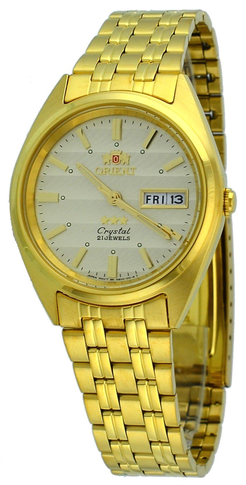 

Orient #FAB00008C Чоловічий автоматичний годинник із золотим циферблатом кольору шампанського 3 зірки
