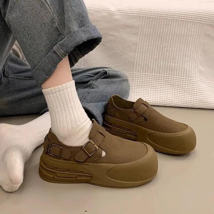 

Fashion Women s Shoes Original High on Platform Round Toe Ladies Footwear Korean 39 New In Y2k Fashion Designer Luxury Vulcanized Shoe 40