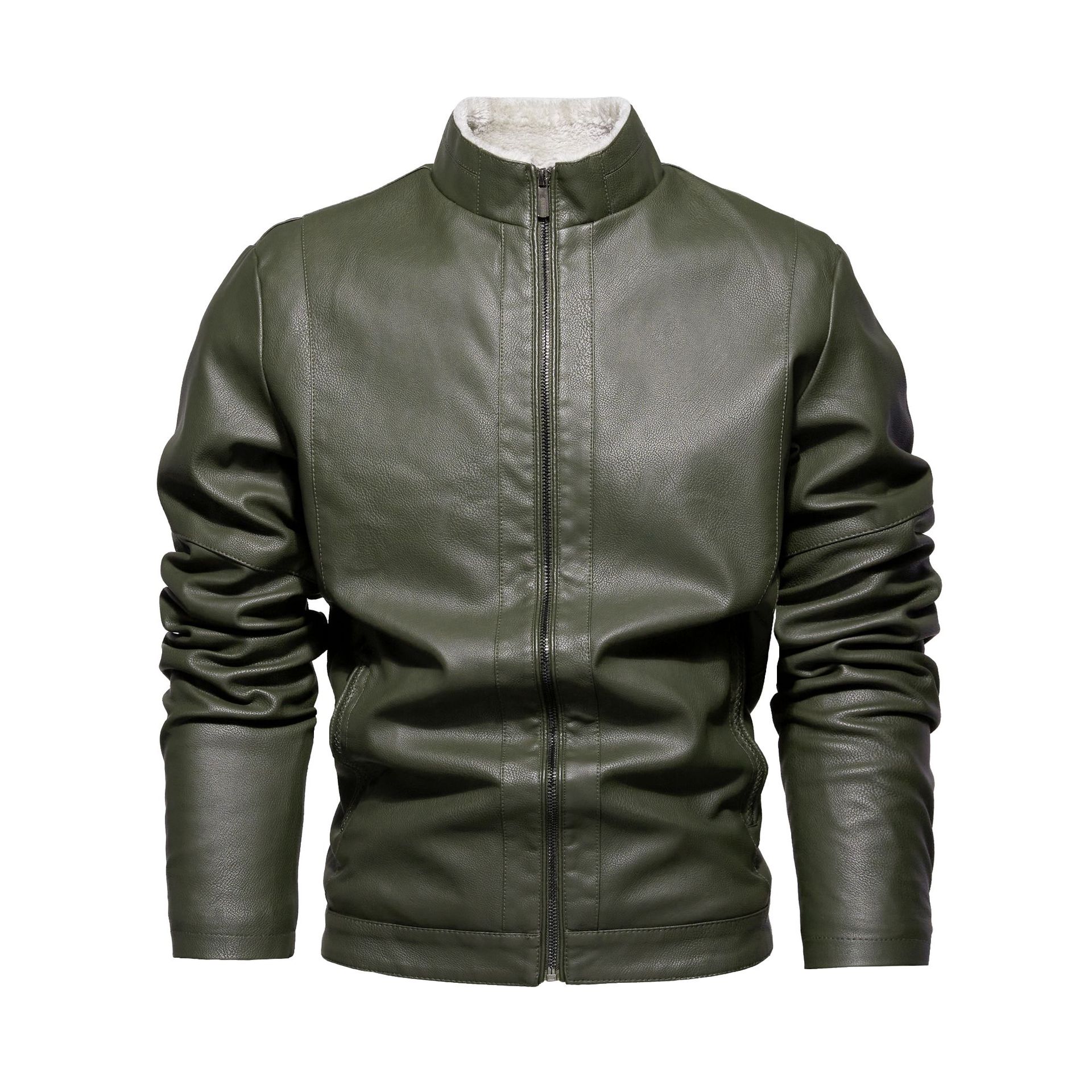 

Кожаная куртка в корейском стиле Мужская кожаная куртка Осенне-зимняя мужская мотоциклетная кожаная куртка 3XL