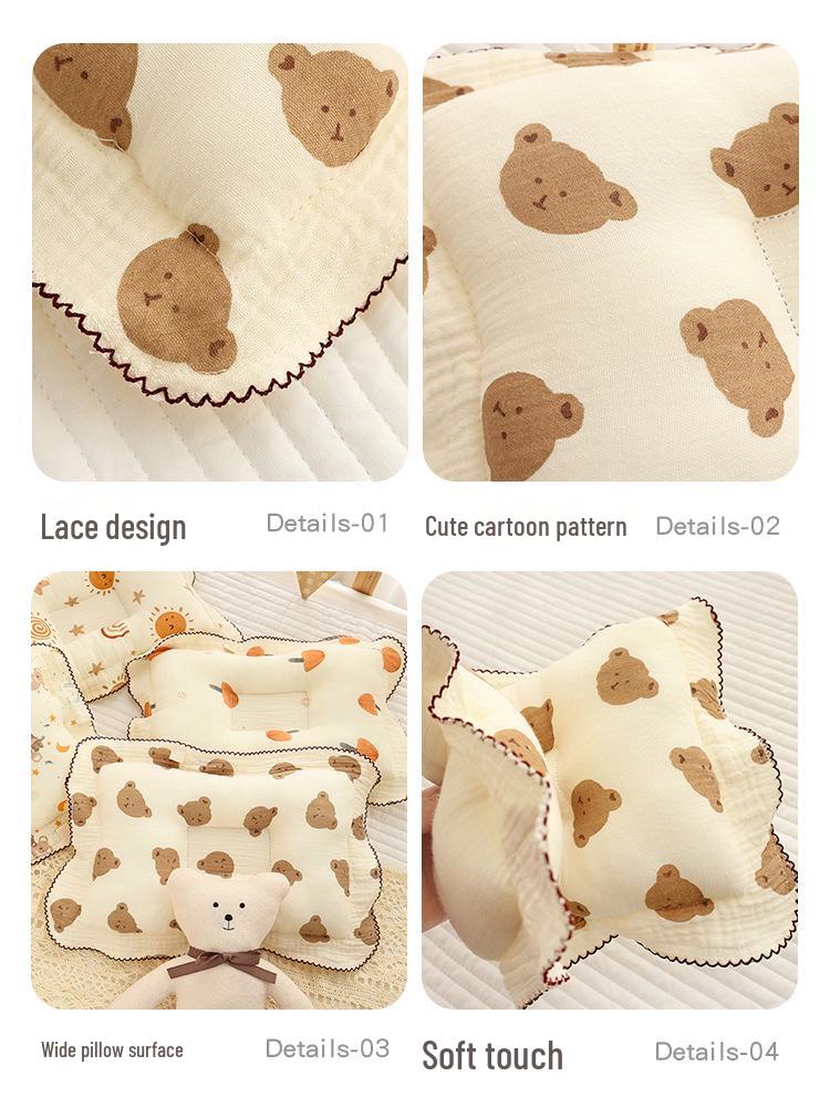 Poduszka Kształtująca dla Noworodków z Czystej Bawełny - Przeciw Płaskiej Główce dla Niemowląt i Małych Dzieci