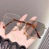 Po-sensitive Color-changing Gold Wire Frame Anti-blue Light Nearsighted Glasses - Elegant Business Style Model