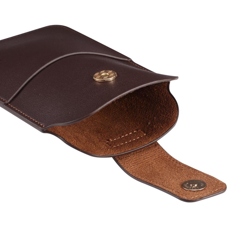 Slim Outdoor Leather Fanny Pack with Card Slots & Magnetic Buckle Phone Case