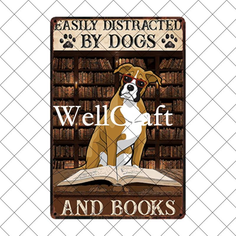 [ WellCraft ] Pet Friend Pug Boxer Dog Life Rules Tin Bath Soap  Metal Signs Posters Vintage Wall Plaque Custom Pub Decor WX-29